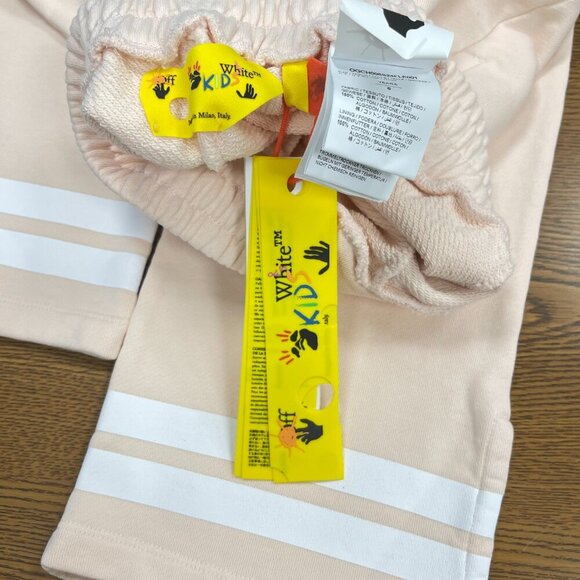 OFF-WHITE Team 23 Pink/Blush Wide-Leg Pants, Girls Size 6 - NWT - Picture 5 of 7